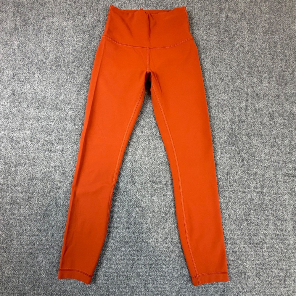 Lululemon Wunder Train High-Rise Tight 25 Everlux Burnt Orange Rust Size 4